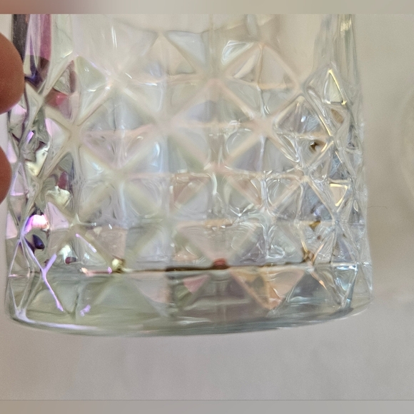 Irridescent Coating 8 Oz Crystal-like Glass Water Whiskey Glasses Set Of 4 - Picture 2 of 5